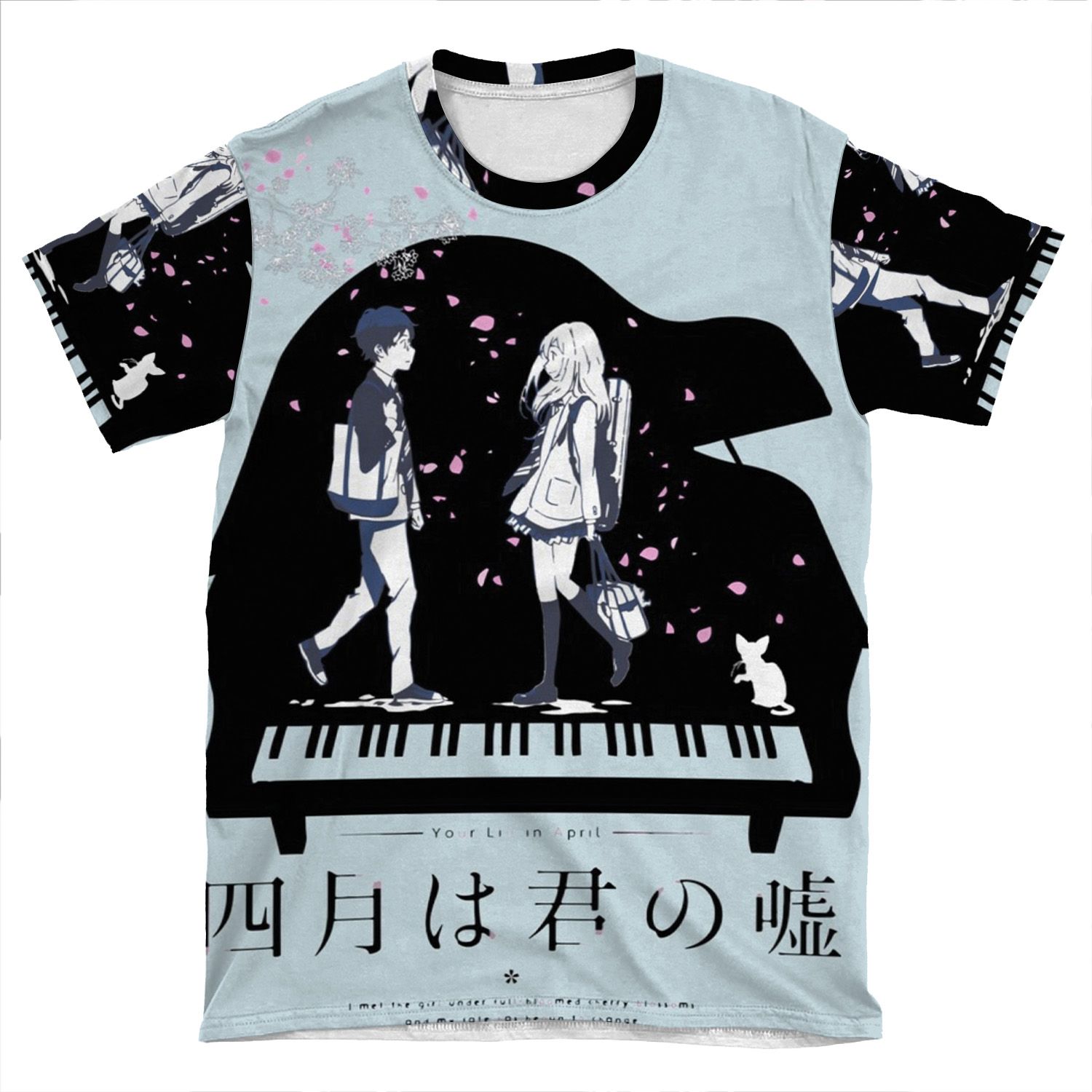Shigatsu Wa Kimi No Uso AOP T-shirt Tee