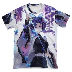 Shinobu Kocho - Demon Slayer Kimetsu No Yaiba Insect Pillar Shinobu Kocho . AOP T-shirt Tee
