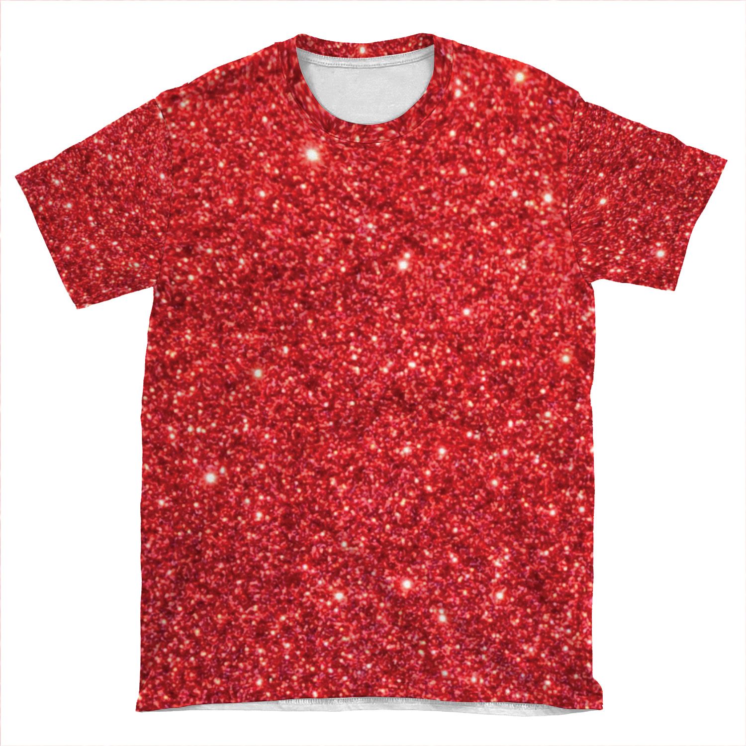 Shiny Sparkly Christmas Cherry Red Glitter AOP T-shirt Tee - Chief T-shirt