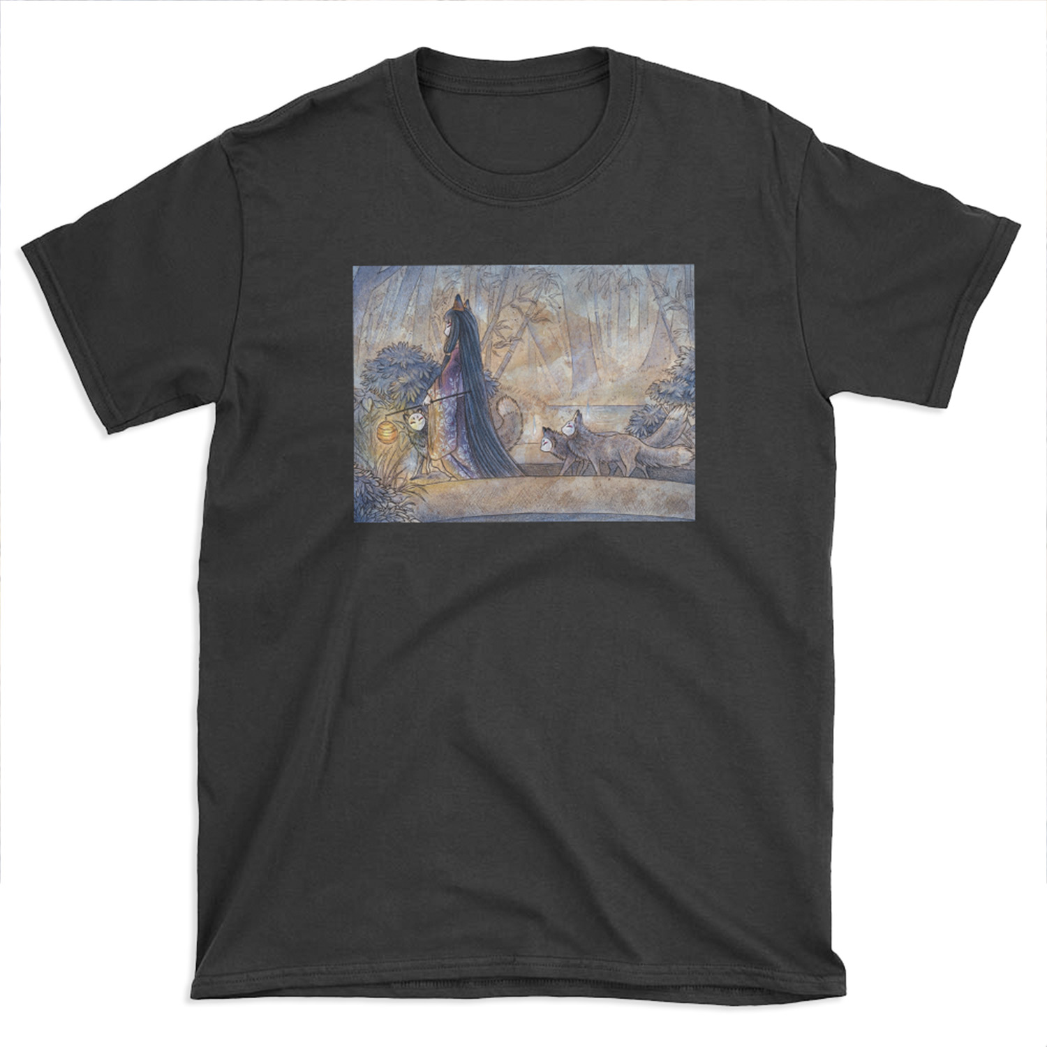 Silent Crossing - TeaKitsune Fox Yokai T-shirt Tee