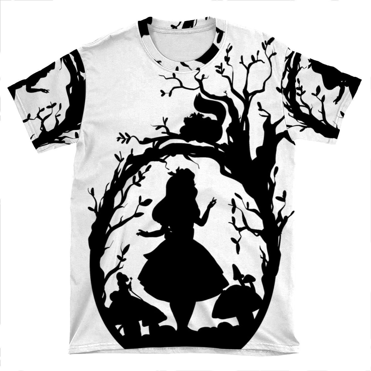 Silhouette - Alice In Wonderland AOP T-shirt Tee