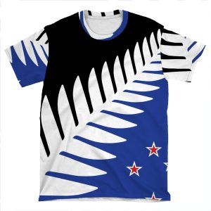 Silver Fern Flag Banner AOP T-shirt Tee