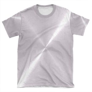 Silver Stainless Shiny Steel Metal AOP T-shirt Tee
