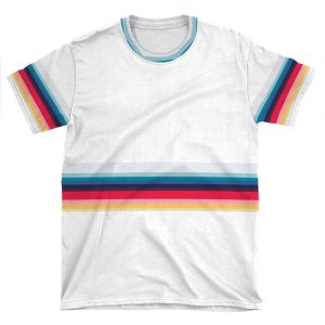 Simply Striped- White AOP T-shirt Tee
