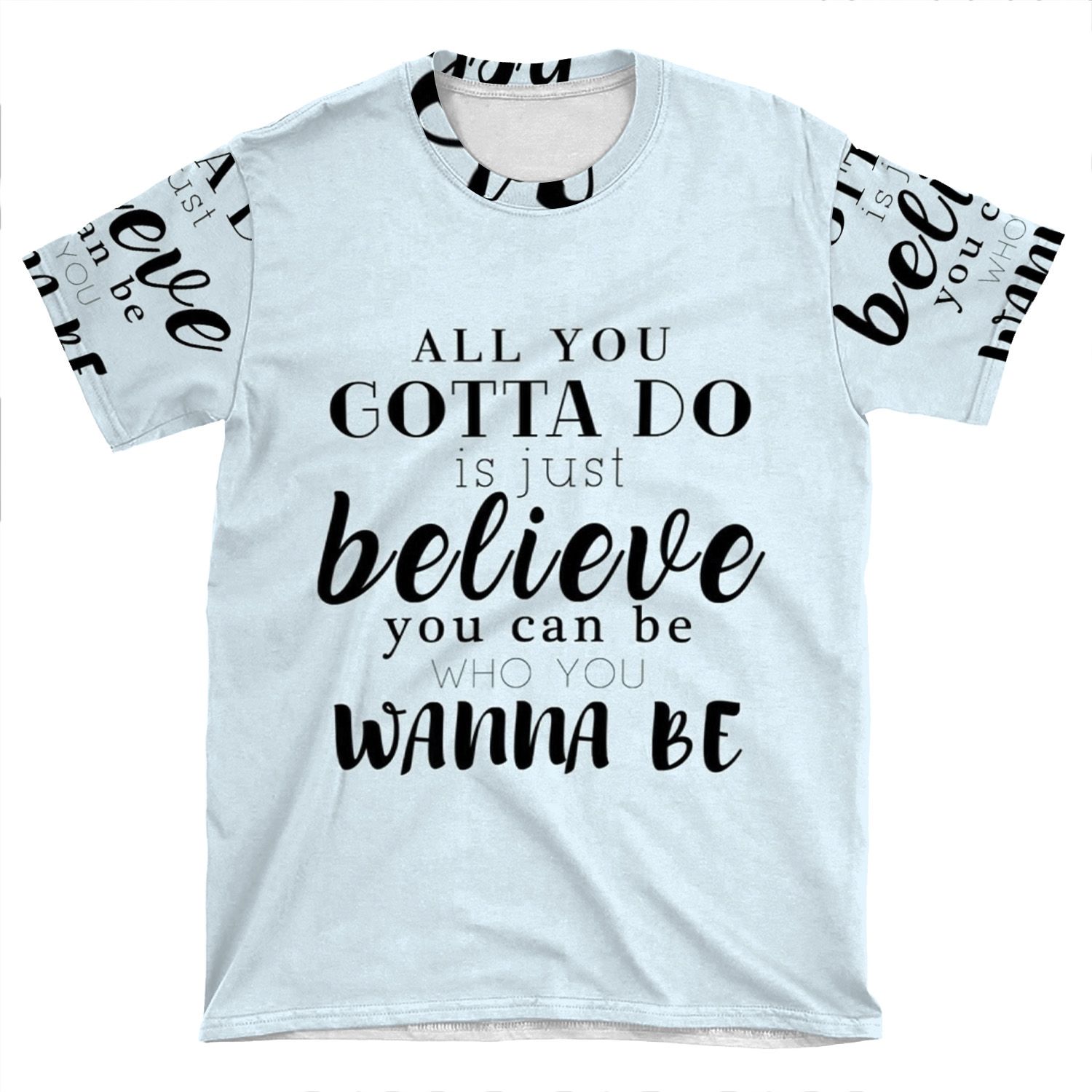 Sincerely, Me (Black) AOP T-shirt Tee