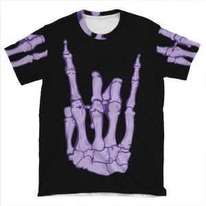 Skeleton Hand | Lilac AOP T-shirt Tee