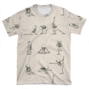 Skeleton Yoga AOP T-shirt Tee