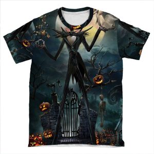 Skull Pumkin AOP T-shirt Tee