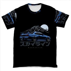 Skyline Gtr R34 AOP T-shirt Tee