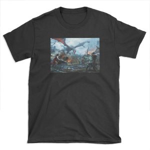Skyrim- Dragon Battle T-shirt Tee