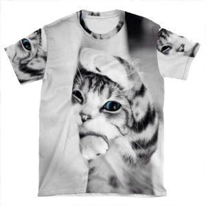 Sleepy Kitten AOP T-shirt Tee