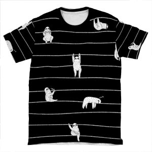 Sloth Stripe AOP T-shirt Tee