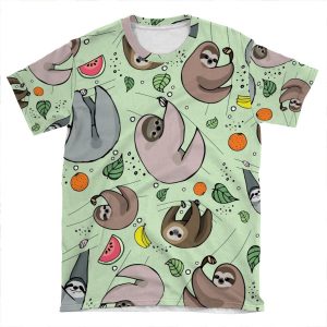 Sloths AOP T-shirt Tee