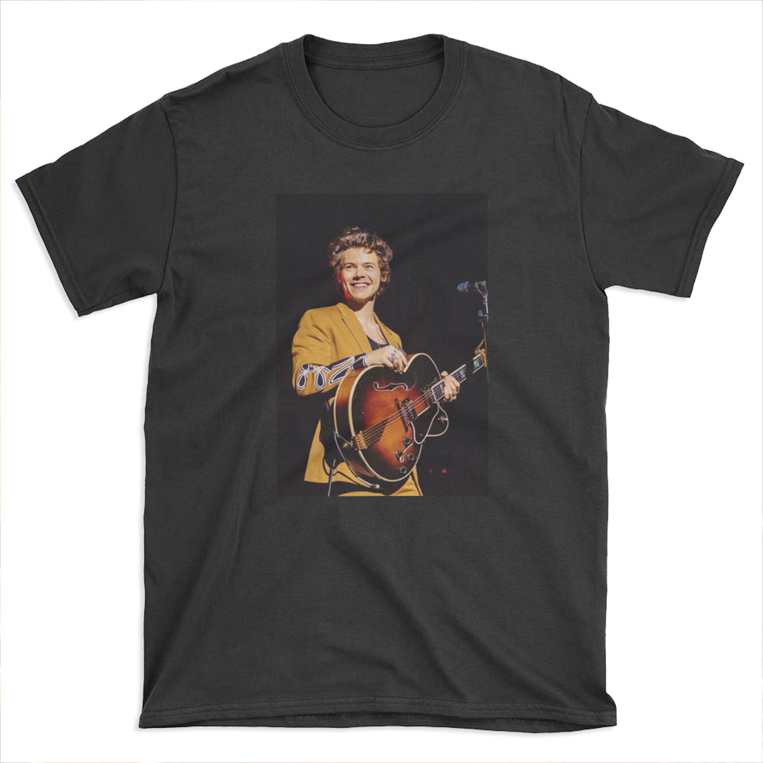 smile brown guitar harry T-shirt Tee
