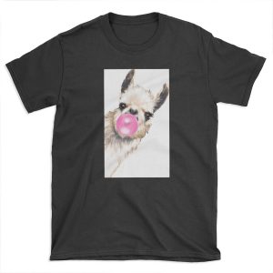 Sneaky Llama with Bubble Gum T-shirt Tee