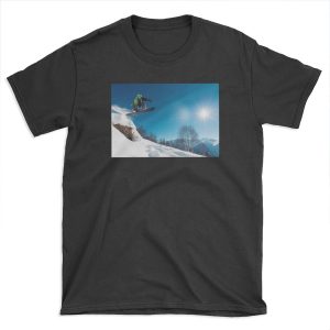 Snowboarder Jumping on a snowy mountain T-shirt Tee