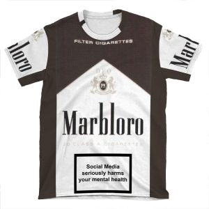 Social Media Kills - Marbloro - AOP T-shirt Tee