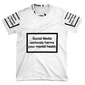 Social Media Seriously Harms Your Mental Health 3 AOP T-shirt Tee