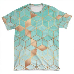 Soft Gradient Aquamarine AOP T-shirt Tee