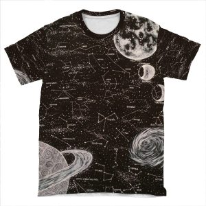 Space AOP T-shirt Tee