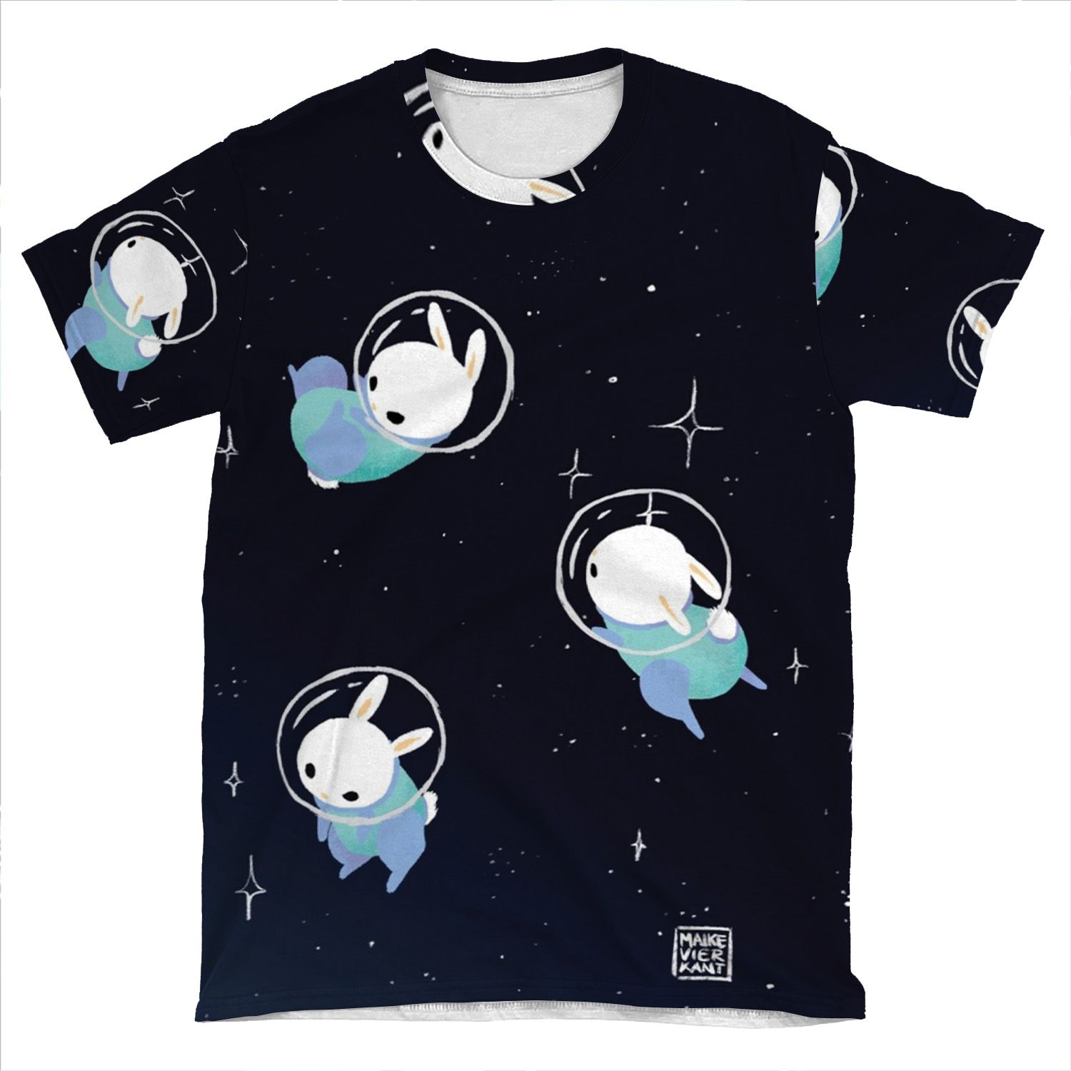 Space Bunnies AOP T-shirt Tee