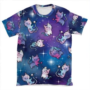 Space Kitties AOP T-shirt Tee