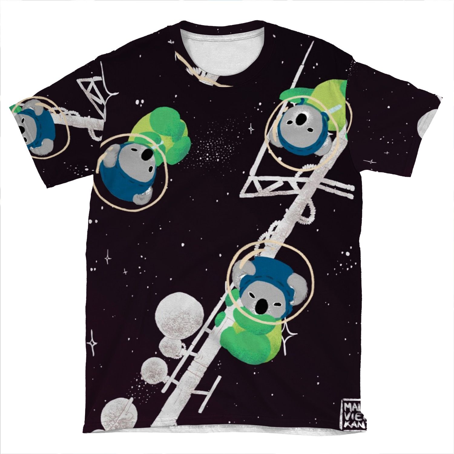 Space Koalas AOP T-shirt Tee