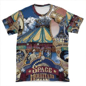 Space Mountain Graphic AOP T-shirt Tee