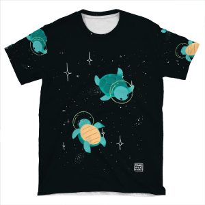 Space Turtles AOP T-shirt Tee