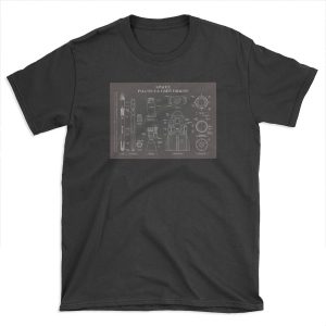 SpaceX Falcon 9 and Crew Dragon (English-Blackboard) T-shirt Tee