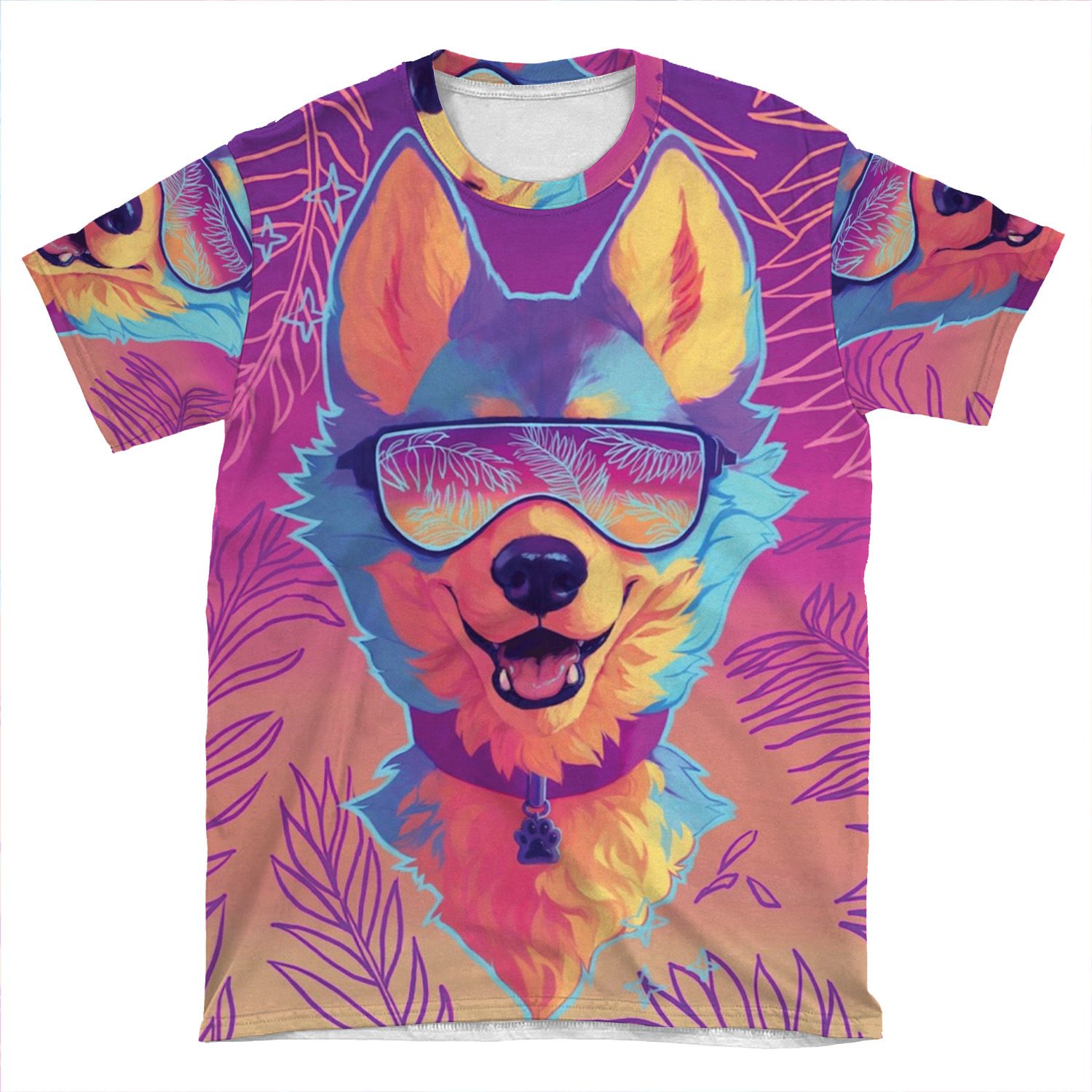 Sparkle Dog AOP T-shirt Tee