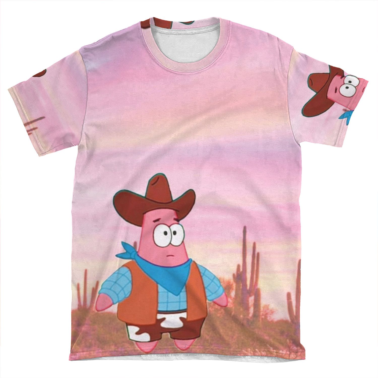 Spongebob Squarepants Aesthetic | Cowboy AOP T-shirt Tee