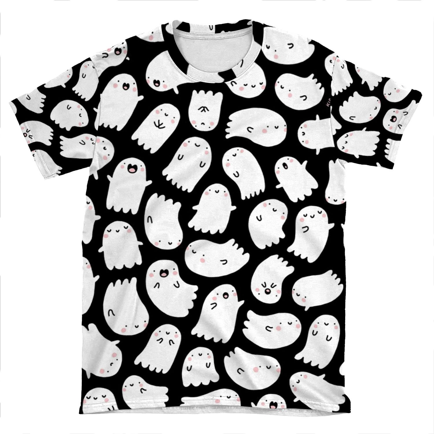 Spooky Kawaii Ghosts AOP T-shirt Tee