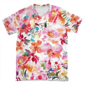 Spring Floral AOP T-shirt Tee
