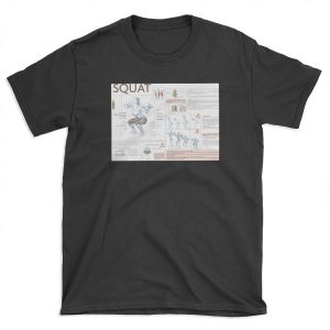 Squat - Exercise Diagram T-shirt Tee
