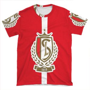 Standard De Liege - Red & White AOP T-shirt Tee