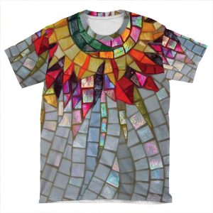 Star Flower, Photography Of Shiny Mosaic - Justart AOP T-shirt Tee