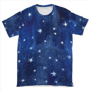 Star Watercolor Illustration AOP T-shirt Tee