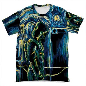 Starling Night (Arrow & Van Gogh) AOP T-shirt Tee
