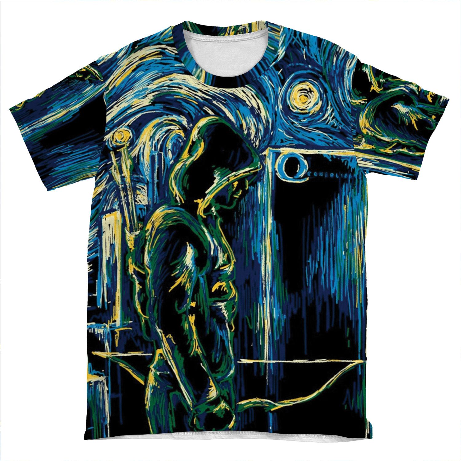 Starling Night (Arrow & Van Gogh) AOP T-shirt Tee