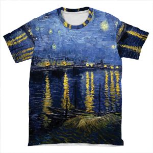 Starry Night Over The Rhone - Van Gogh AOP T-shirt Tee