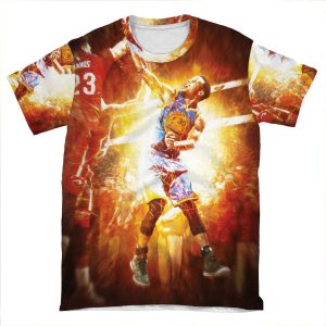 Stephen Curry 'Human Torch' AOP T-shirt Tee
