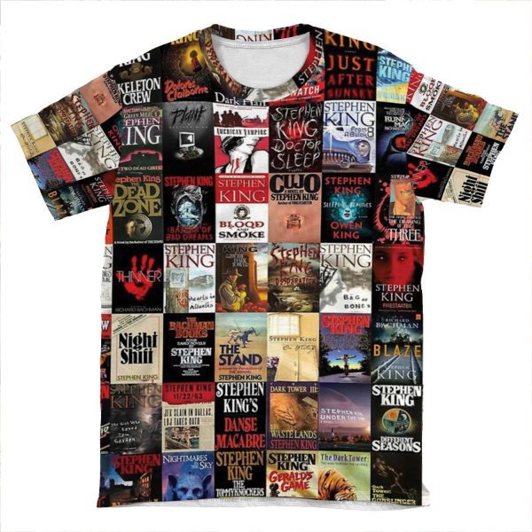 Stephen King Novels AOP T-shirt Tee