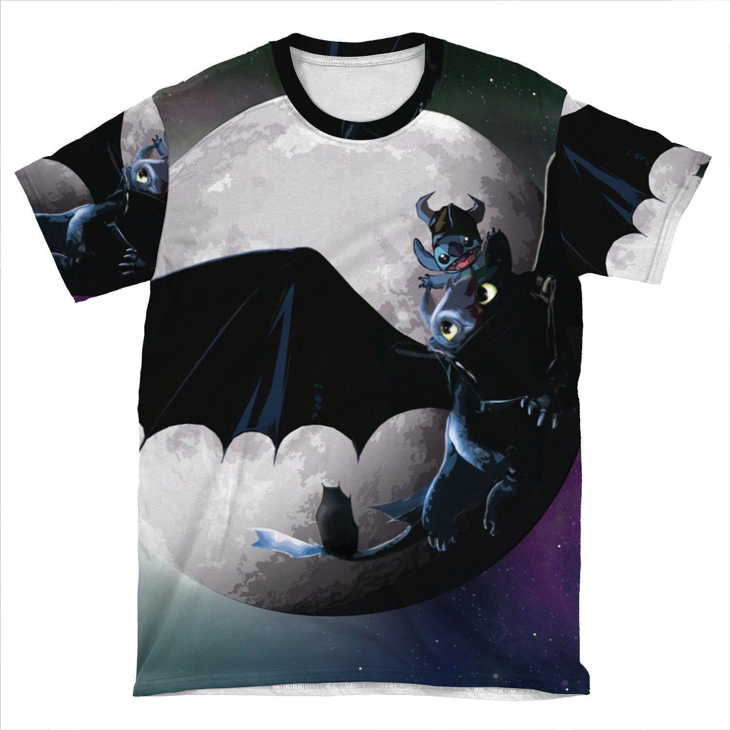Stich And Toothless AOP T-shirt Tee