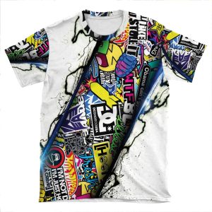 Sticker Bomb Jdm Stickerbomb AOP T-shirt Tee