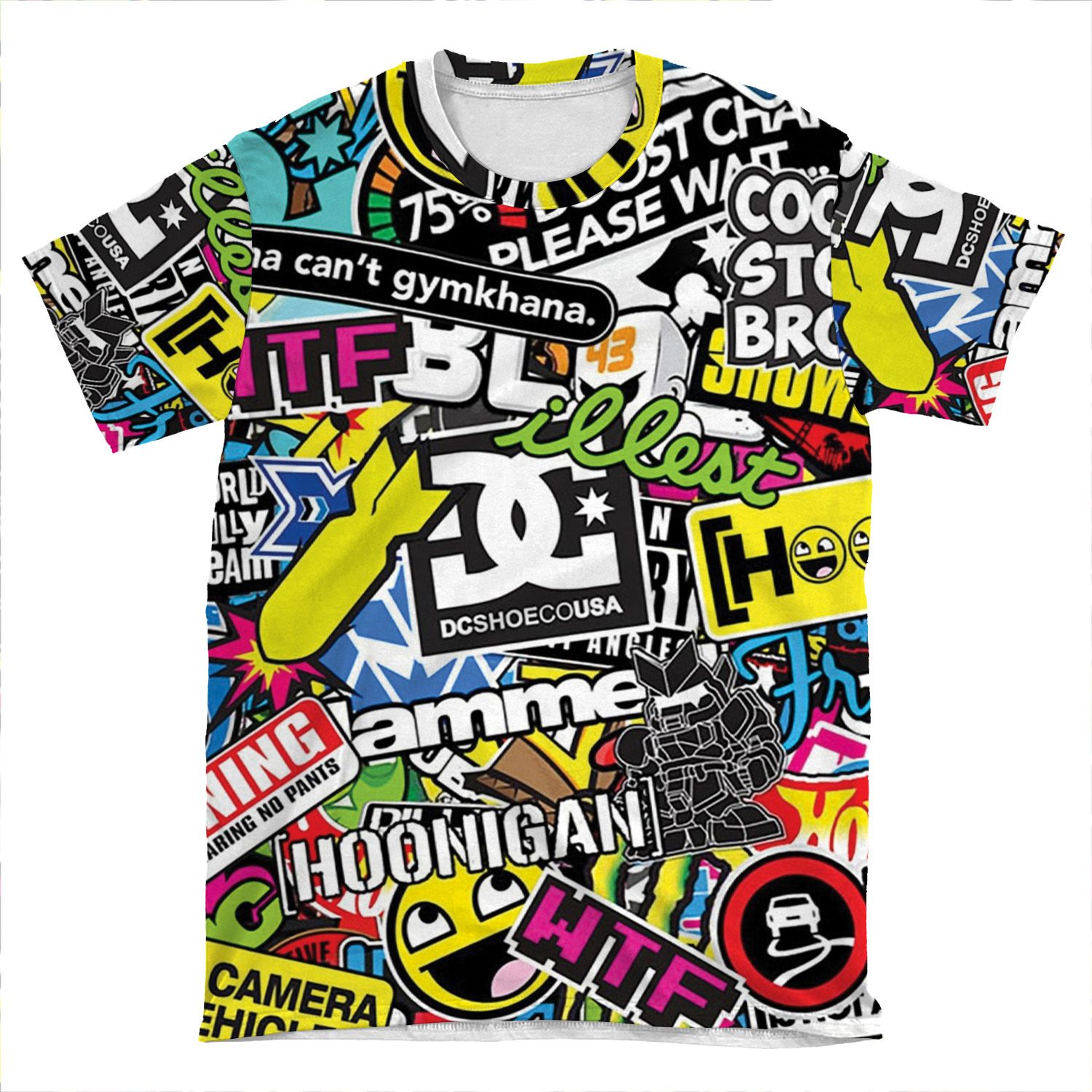 Stickerbomb AOP T-shirt Tee