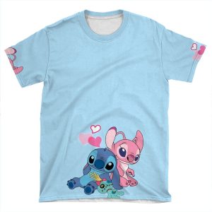 Stitch & Angel 2 AOP T-shirt Tee