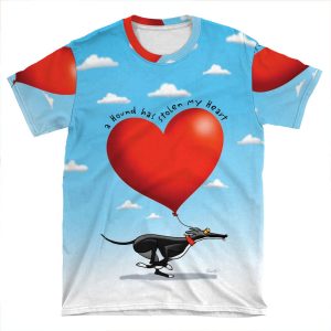 Stolen Heart - Black Hound AOP T-shirt Tee