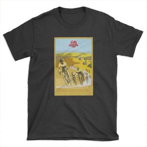Strade Bianche Retro Cycling Art T-shirt Tee