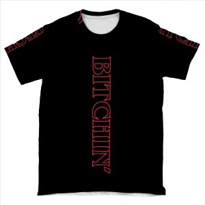 Stranger Things Bitchin' Outline AOP T-shirt Tee